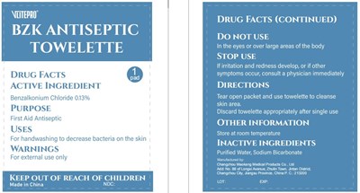 Bzk Antiseptic Towelette (Vlitepro Bzk Antiseptic Towelette Label)